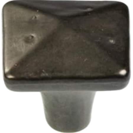 Belwith Products 1.25 in. Rustic Square Knob - Black Iron BWP3670 BI